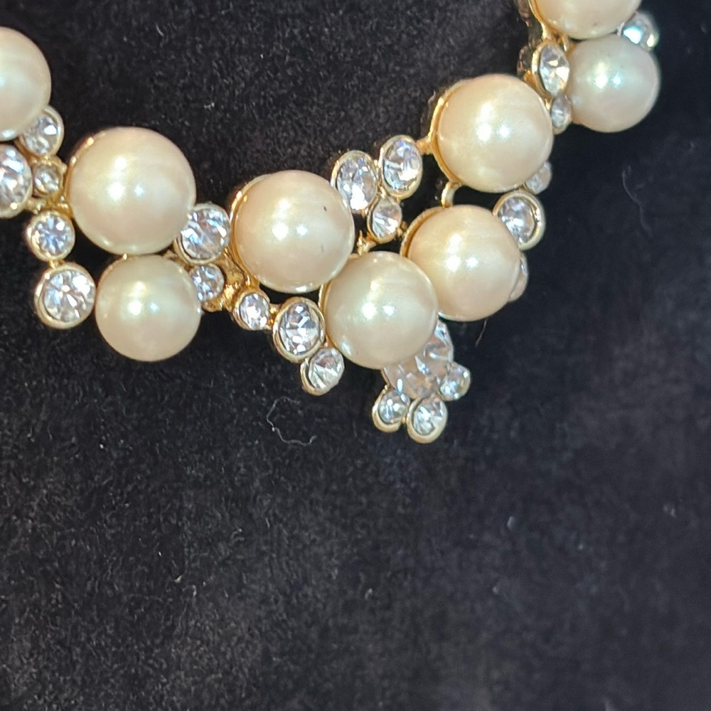 Charter Club Gold-Tone Pearl Cluster Necklace